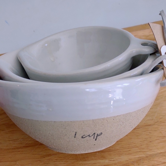 Mud Pie Stoneware Nesting measuring cups, 3 pc set, 42600503 - Picture 7 of 10